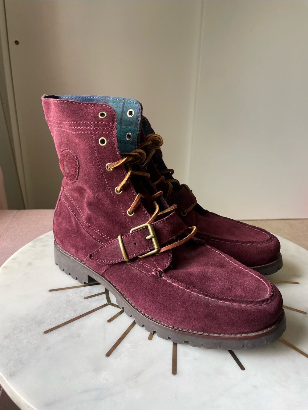 Polo Ralph Lauren | Burgundy Suede Boots | Men’s size 11